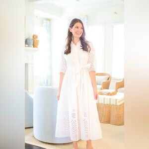 Hermoza Francesca Dress in White Eyelet